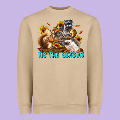 Fall Tis The Season Animals Heavyweight Sweatshirt Designed By Lillyallendesigns