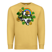 Antique Gold Texas map St. Patrick's Premium Sweatshirt - CowGirlArtShop