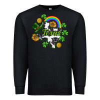 Black Texas map St. Patrick's Premium Sweatshirt - CowGirlArtShop