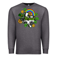 Charcoal Heather Texas map St. Patrick's Premium Sweatshirt - CowGirlArtShop