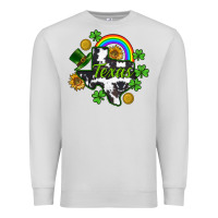 Dove Grey Texas map St. Patrick's Premium Sweatshirt - CowGirlArtShop