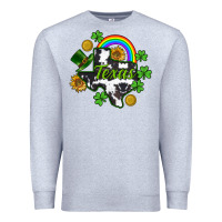 Heather Grey Texas map St. Patrick's Premium Sweatshirt - CowGirlArtShop