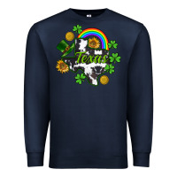 Navy Texas map St. Patrick's Premium Sweatshirt - CowGirlArtShop