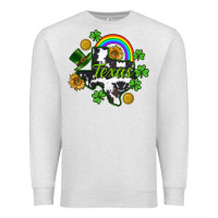 Oatmeal Heather Texas map St. Patrick's Premium Sweatshirt - CowGirlArtShop