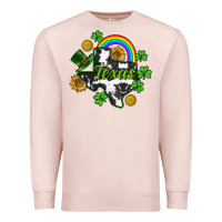 Pale Pink Texas map St. Patrick's Premium Sweatshirt - CowGirlArtShop