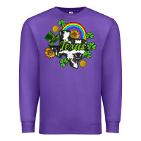 Purple Texas map St. Patrick's Premium Sweatshirt - CowGirlArtShop