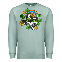 Seafoam Texas map St. Patrick's Premium Sweatshirt - CowGirlArtShop