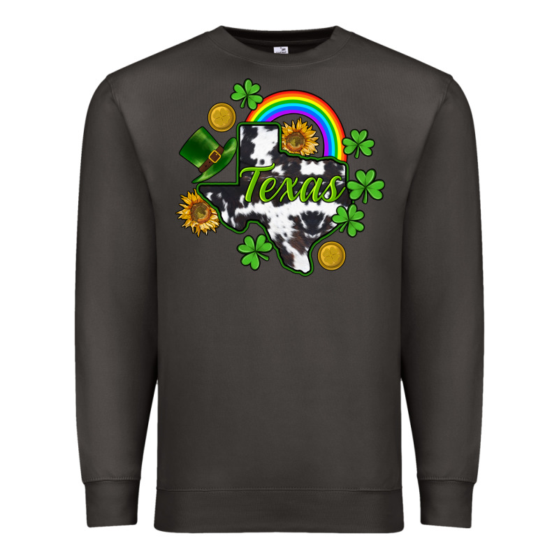 Texas Map St. Patrick's Premium Sweatshirt by CowGirlArtShop | Teevron