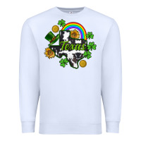 White Texas map St. Patrick's Premium Sweatshirt - CowGirlArtShop