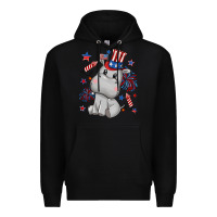 Black fourth of july hippopotamus Premium Hoodie - CowGirlArtShop