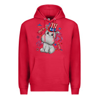 Cardinal fourth of july hippopotamus Premium Hoodie - CowGirlArtShop