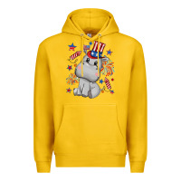 Lemon fourth of july hippopotamus Premium Hoodie - CowGirlArtShop