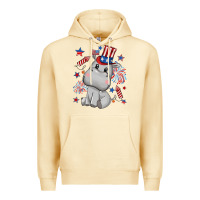 Pina Colada fourth of july hippopotamus Premium Hoodie - CowGirlArtShop