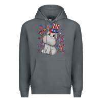Rock fourth of july hippopotamus Premium Hoodie - CowGirlArtShop