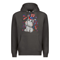Smoke fourth of july hippopotamus Premium Hoodie - CowGirlArtShop