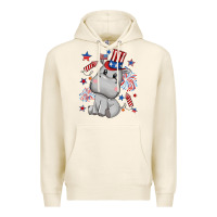 Tofu fourth of july hippopotamus Premium Hoodie - CowGirlArtShop