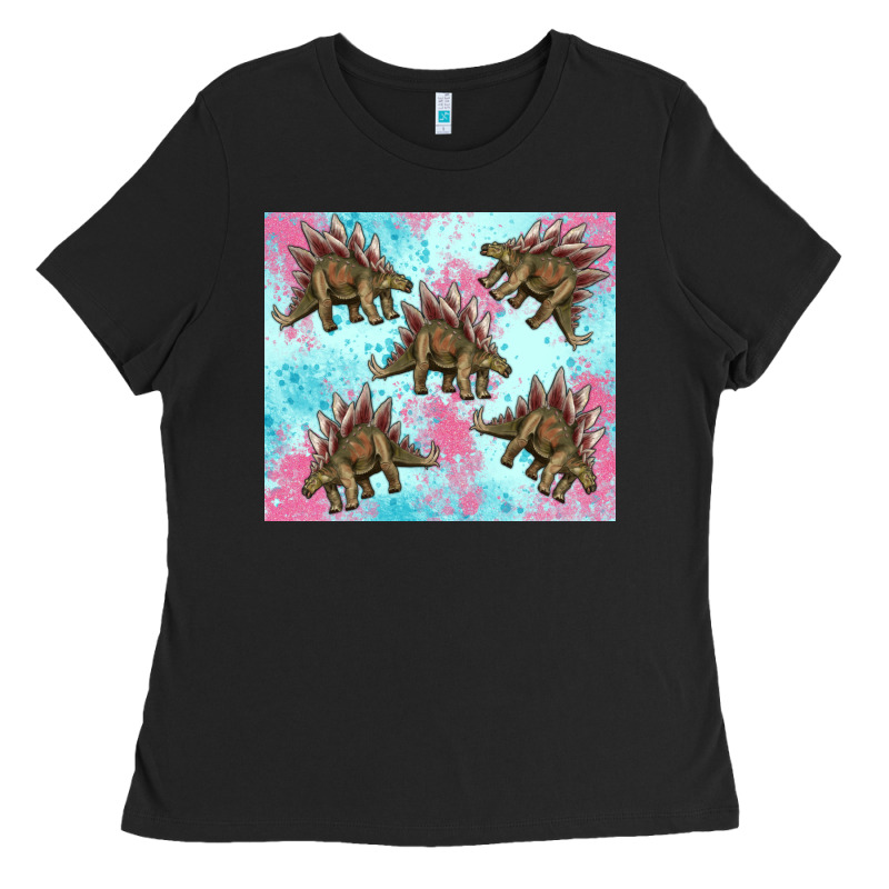 Dinosaur Stegosaurus Ladies Tee by Artiststas | Teevron