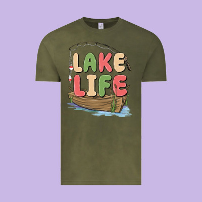 Lake Life Vintage Tee Designed By Maliassmallbusiness