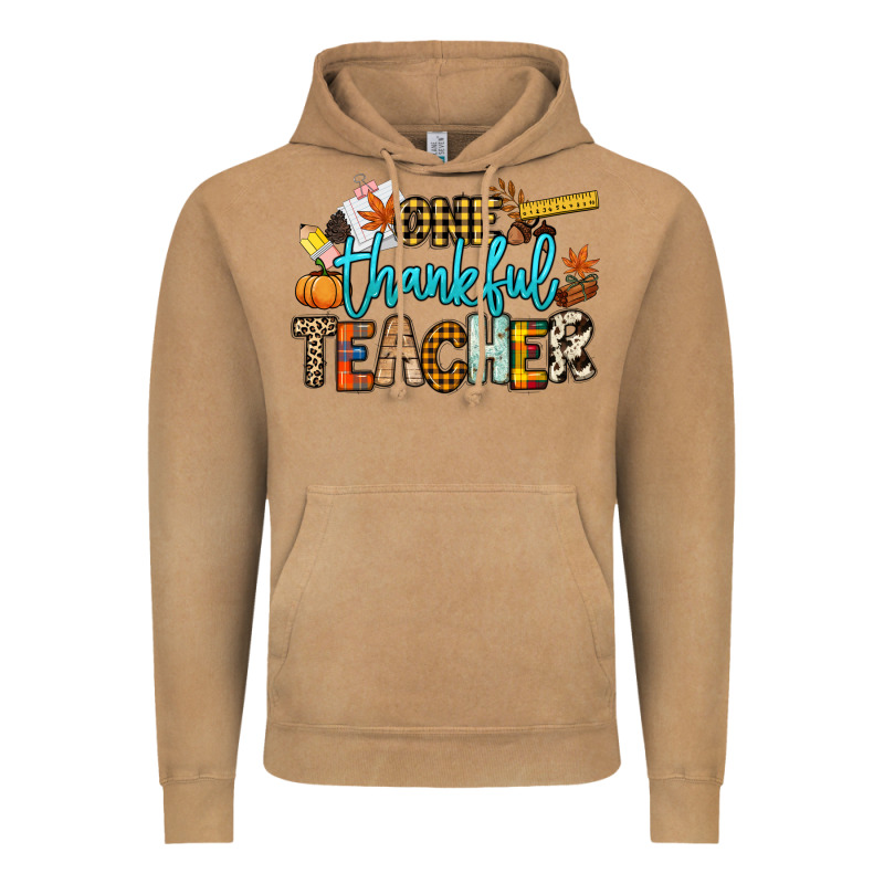 One Thankful Teacher Vintage Hoodie by NancyCooperArtShop | Teevron