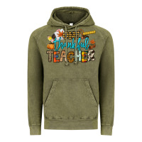 Vintage Olive One thankful Teacher Vintage Hoodie - NancyCooperArtShop