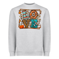 Heather Grey Fall Autumn Leopard Love Heavyweight Sweatshirt - LillyAllenDesigns