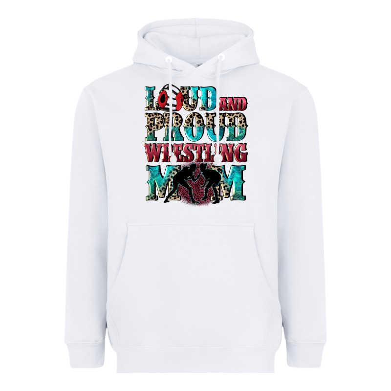 Loud And Proud Wrestling Mom Mother's Day Heavyweight Hoodie by CowGirlArtShop | Teevron