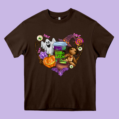 Halloween Heavy Core Tee Designed By Adodesignshop
