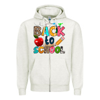 Oatmeal Heather back to school Zipper Hoodie - texasbilliewilder
