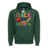Sports Green back to school Zipper Hoodie - texasbilliewilder