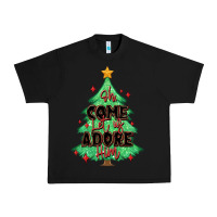 Black oh come let us adore him christmas tree Urban Heavy Tee - MaliasSmallBusiness