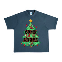 Midnight Navy oh come let us adore him christmas tree Urban Heavy Tee - MaliasSmallBusiness