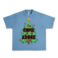 Pebble Blue oh come let us adore him christmas tree Urban Heavy Tee - MaliasSmallBusiness