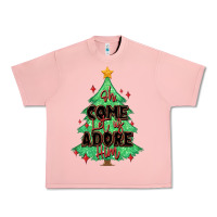 Salmon oh come let us adore him christmas tree Urban Heavy Tee - MaliasSmallBusiness