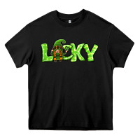 Black St Patricks Day Lucky Gnome Heavy Core Tee - Jasminsmagicworld