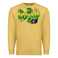 Antique Gold Lucky St. Patrick's Day Premium Sweatshirt - HowdyJamesFarm