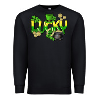 Black Lucky St. Patrick's Day Premium Sweatshirt - HowdyJamesFarm