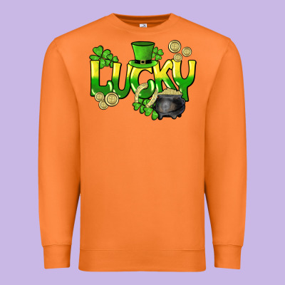 Lucky St. Patrick's Day Premium Sweatshirt Designed By Howdyjamesfarm