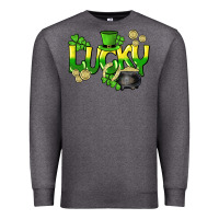 Charcoal Heather Lucky St. Patrick's Day Premium Sweatshirt - HowdyJamesFarm