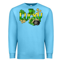 Ocean Blue Lucky St. Patrick's Day Premium Sweatshirt - HowdyJamesFarm