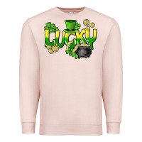 Pale Pink Lucky St. Patrick's Day Premium Sweatshirt - HowdyJamesFarm