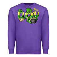 Purple Lucky St. Patrick's Day Premium Sweatshirt - HowdyJamesFarm