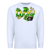 White Lucky St. Patrick's Day Premium Sweatshirt - HowdyJamesFarm