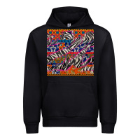 Black african ankara zebra seamless pattern Urban Hoodie - BundleAndBundleShop