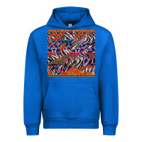 Cobalt african ankara zebra seamless pattern Urban Hoodie - BundleAndBundleShop