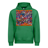 Emerald african ankara zebra seamless pattern Urban Hoodie - BundleAndBundleShop