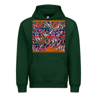 Forest Green african ankara zebra seamless pattern Urban Hoodie - BundleAndBundleShop