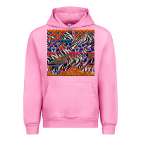 Fuchsia Pink african ankara zebra seamless pattern Urban Hoodie - BundleAndBundleShop