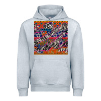 Heather Grey african ankara zebra seamless pattern Urban Hoodie - BundleAndBundleShop