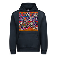 Navy african ankara zebra seamless pattern Urban Hoodie - BundleAndBundleShop