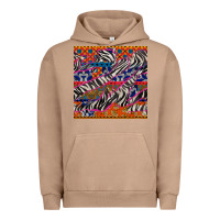 Pigment Burro african ankara zebra seamless pattern Urban Hoodie - BundleAndBundleShop